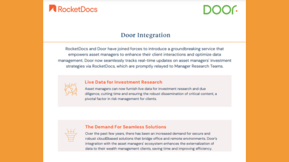 RocketDocs & Door: Unlocking Efficiency in Asset Management